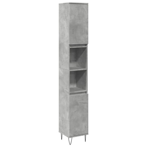 VidaXL vidaXL Bathroom Cabinet Cupboard Vanity Unit Concrete Grey Engineered Wood 1