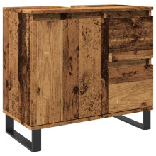 vidaXL Bathroom Sink Cabinet Storage Sink Cupboard Old Wood Engineered Wood