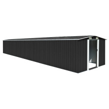 vidaXL Garden Shed Anthracite 257x779x181 cm Galvanised Steel Storage House