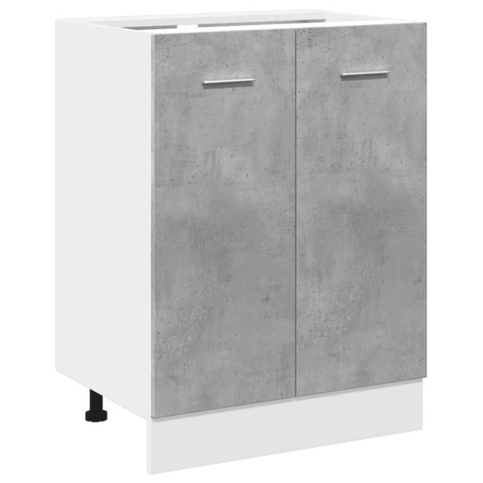 vidaXL Bottom Cabinet Storage Cupboard Cabinet Concrete Grey Engineered Wood