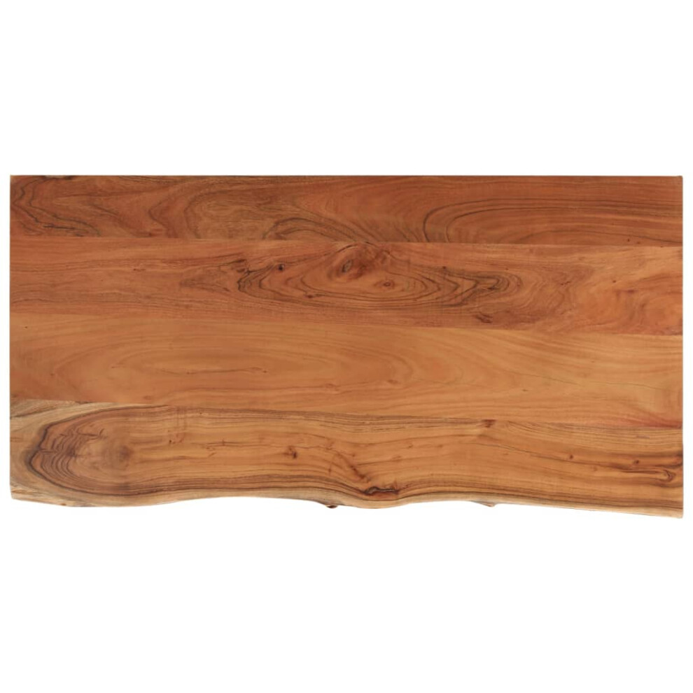 vidaXL Table Top Replacement Table Top Rectangular Solid Wood Acacia Live Edge