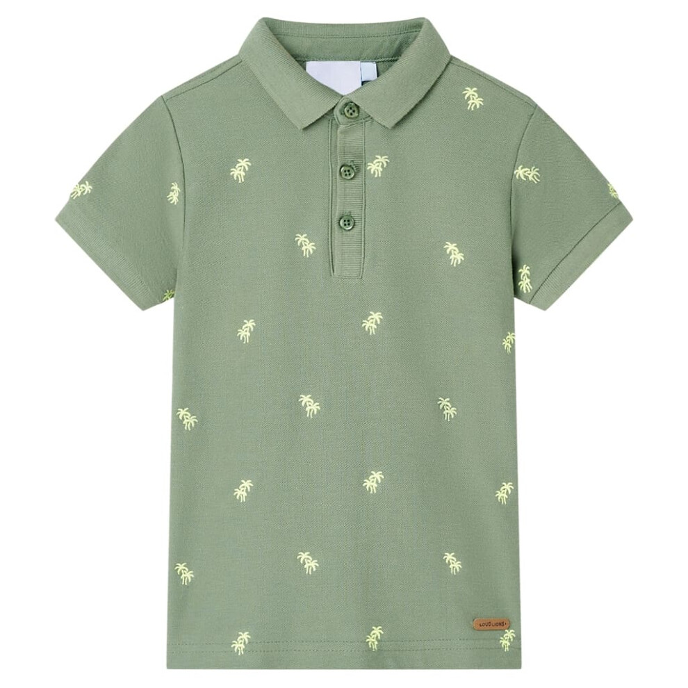 Vidaxl Kids' Polo Shirt School T Shirts Plain Summer Tank Top Children Tees Khaki 116