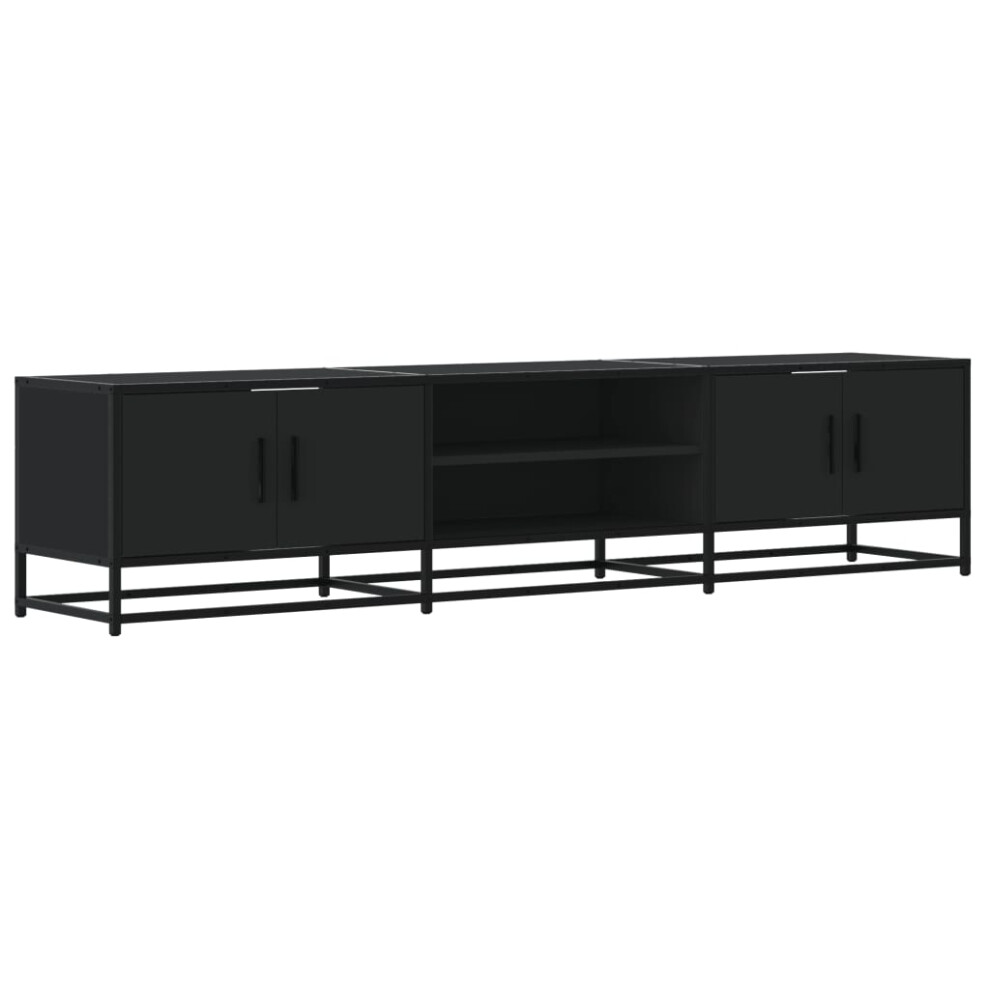 vidaXL TV Cabinet TV Stand Entertainment Centre TV Unit Black Engineered Wood