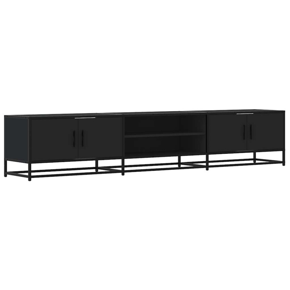 vidaXL TV Cabinet TV Stand Entertainment Centre TV Unit Black Engineered Wood