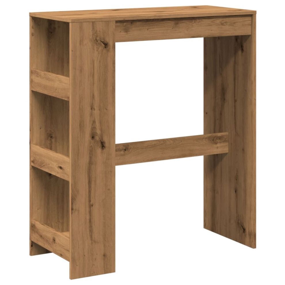 Vidaxl Bar Table With Racks Pub Table Bistro Table Artisan Oak Engineered Wood