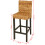 VidaXL vidaXL 2x Bar Stools Abaca Brown with Backrest Kitchen Breakfast Chair Seat 4