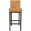 VidaXL vidaXL 2x Bar Stools Abaca Brown with Backrest Kitchen Breakfast Chair Seat 3