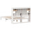 VidaXL vidaXL Bookcase Bed without Mattress Bed Base White 140x200cm Solid Wood Pine 6