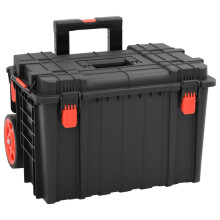 vidaXL Portable Flight Case Portable Protective Case Hard Camera Case Black PP