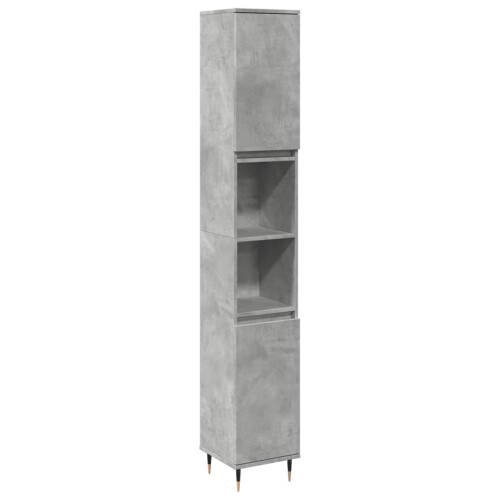 VidaXL vidaXL Bathroom Cabinet Cupboard Vanity Unit Concrete Grey Engineered Wood 1