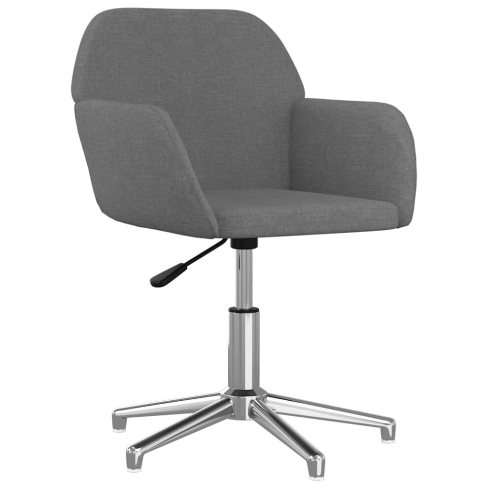 vidaXL Swivel Office Chair Desk Chair Accent Chair Armchair Light Grey Fabric