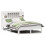 VidaXL vidaXL Bookcase Bed without Mattress Bed Base White 135x190cm Solid Wood Pine 1