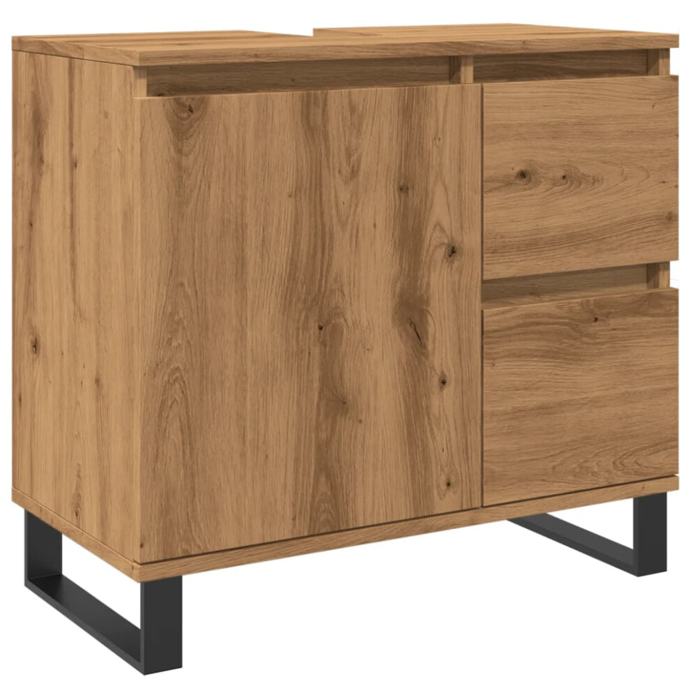 vidaXL Bathroom Sink Cabinet Storage Sink Cupboard Artisan Oak Engineered Wood