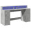 VidaXL vidaXL Desk with LED Lights Study Working Table Concrete Grey Engineered Wood 3
