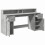 VidaXL vidaXL Desk with LED Lights Study Working Table Concrete Grey Engineered Wood 9