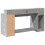 VidaXL vidaXL Desk with LED Lights Study Working Table Concrete Grey Engineered Wood 8