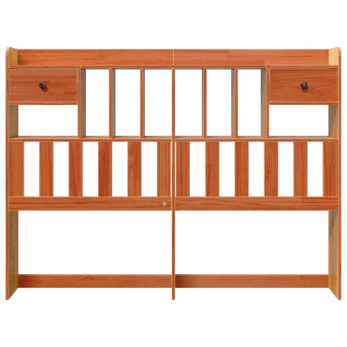 VidaXL vidaXL Headboard with Storage Bed Headboard Wax Brown 150 cm Solid Wood Pine 2