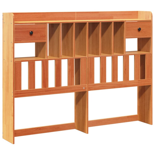 VidaXL vidaXL Headboard with Storage Bed Headboard Wax Brown 150 cm Solid Wood Pine 1