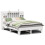 VidaXL vidaXL Bed Frame without Mattress White 150x200 cm King Size Solid Wood Pine 1