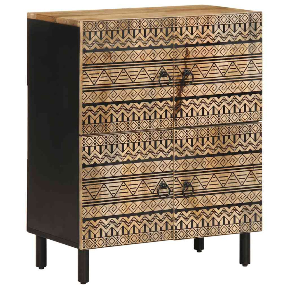 vidaXL Sideboard Cupboard Storage Cabinet Highboard Solid Rough Wood Mango