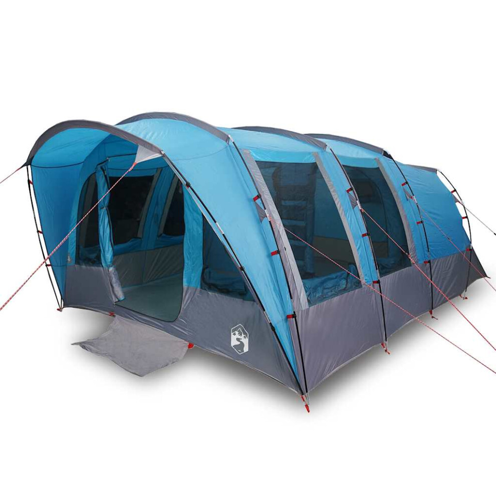 vidaXL Family Tent Tunnel 8-Person Lightweight Tent Dome Tent Blue Waterproof