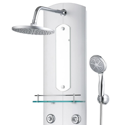 VidaXL vidaXL Shower Panel Unit 25x43x120cm Silver Bathroom Waterfall Jet Column Wall 2