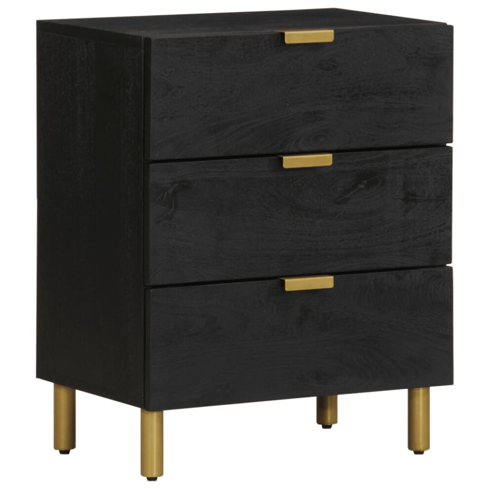 vidaXL Bedside Cabinet Nightstand Bed Table Bed Cabinet Black Engineered Wood