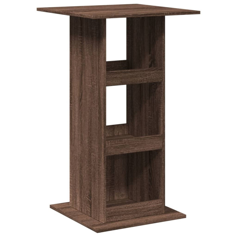 Vidaxl Bar Table With Storage Pub Table Bistro Table Brown Oak Engineered Wood