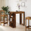 VidaXL vidaXL Bar Table with Racks Pub Table Bistro Table Old Wood Engineered Wood 3
