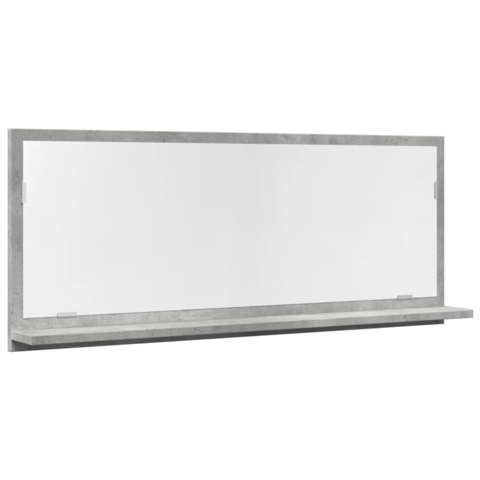 vidaXL Bathroom Mirror Cabinet Wall Cabinet Concrete Grey Engineered Wood