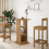 VidaXL vidaXL Bar Table with Storage Pub Bistro Table Artisan Oak Engineered Wood 3