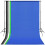 VidaXL vidaXL Photo Studio Kit with 5 Coloured Backdrops and Adjustable Frame Stand 1