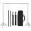 VidaXL vidaXL Photo Studio Kit with 5 Coloured Backdrops and Adjustable Frame Stand 4