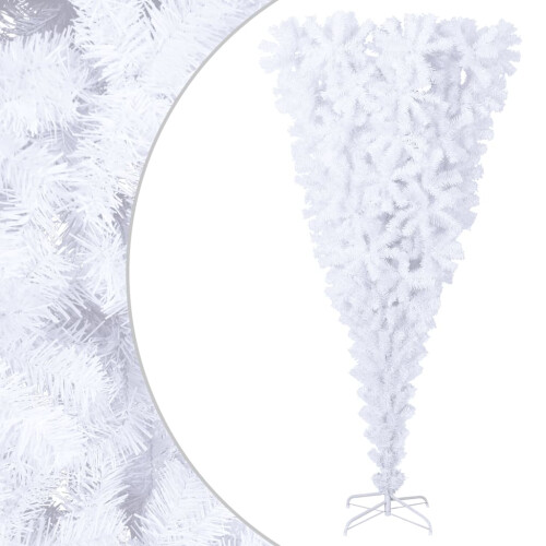 VidaXL vidaXL Upside-down Artificial Christmas Tree with Stand White 240 cm Xmas Tree