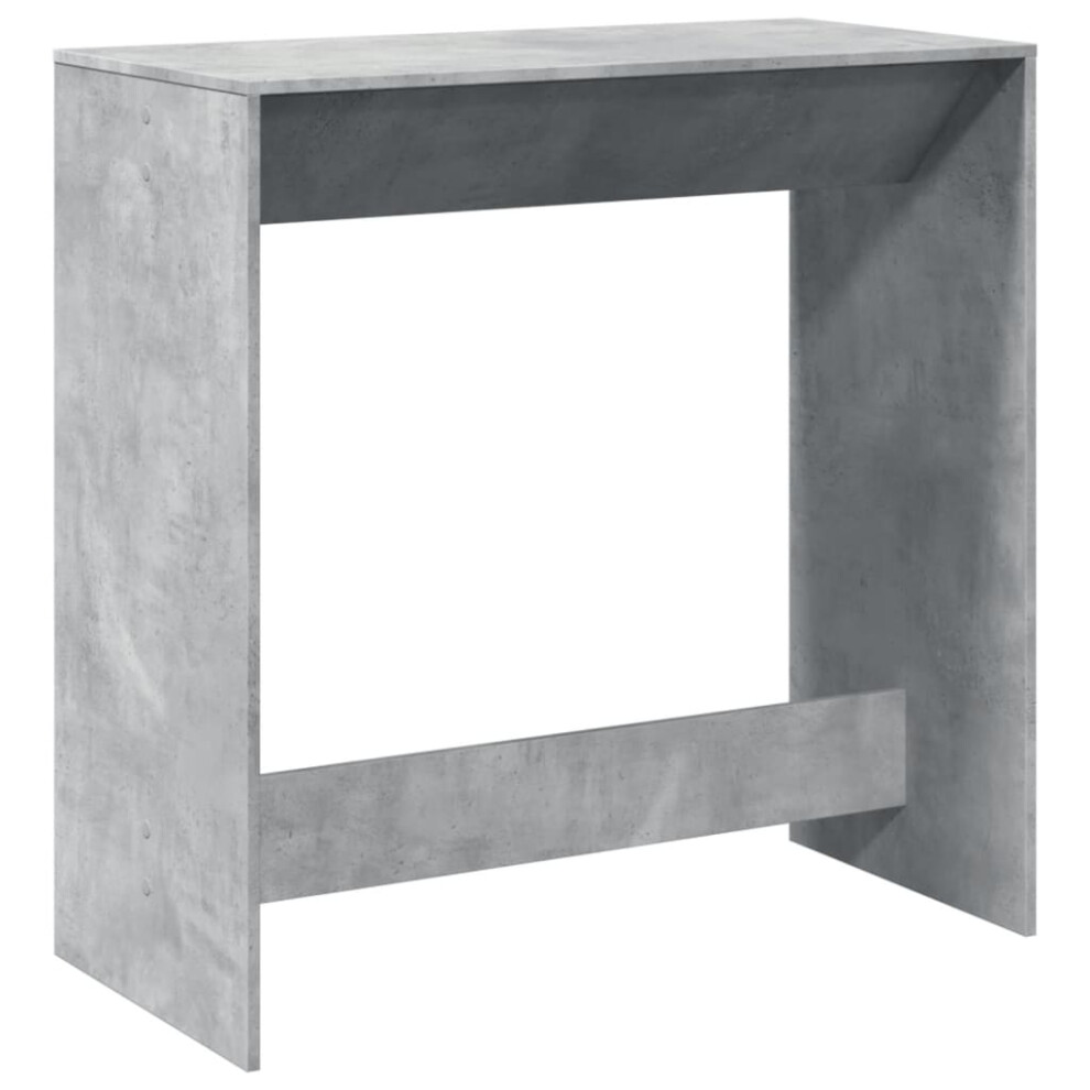 Vidaxl Bar Table Kitchen Pub Table Bistro Table Concrete Grey Engineered Wood