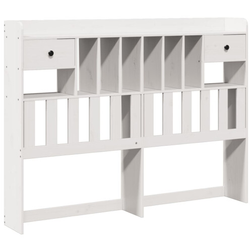 VidaXL vidaXL Headboard with Storage Bedroom Bed Header White 160 cm Solid Wood Pine 1