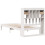 VidaXL vidaXL Bookcase Bed without Mattress Bed Base White 75x190cm Solid Wood Pine 6
