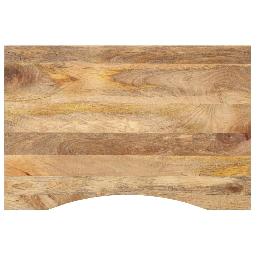 Vidaxl Desk Top With Curve Replacement Dining Table Top Solid Wood Rough Mango