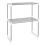 VidaXL vidaXL Microwave Shelf Microwave Oven Rack Kitchen Storage Rack White Aluminium 2