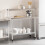 VidaXL vidaXL Kitchen Work Table with Overshelf Prep Catering Table Stainless Steel 3