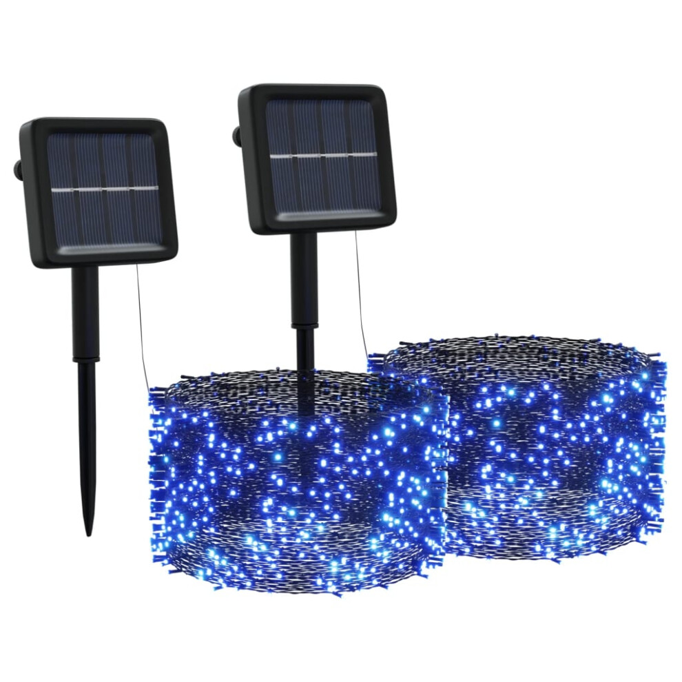 vidaXL 2x Solar Fairy Lights 2x200 LED Blue Indoor Outdoor Solar String Light