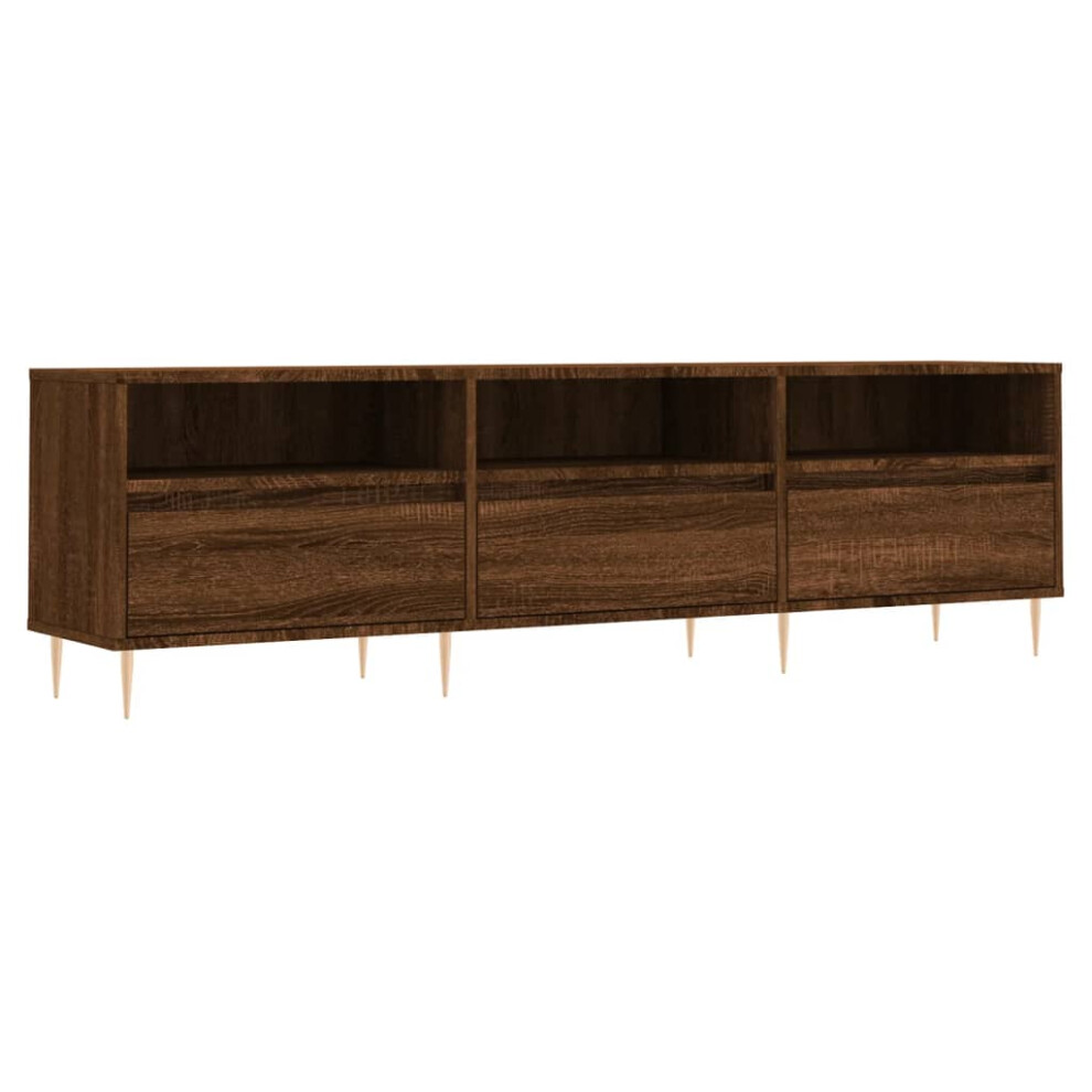 vidaXL TV Cabinet TV Unit Media Cabinet TV Stand Brown Oak Engineered Wood