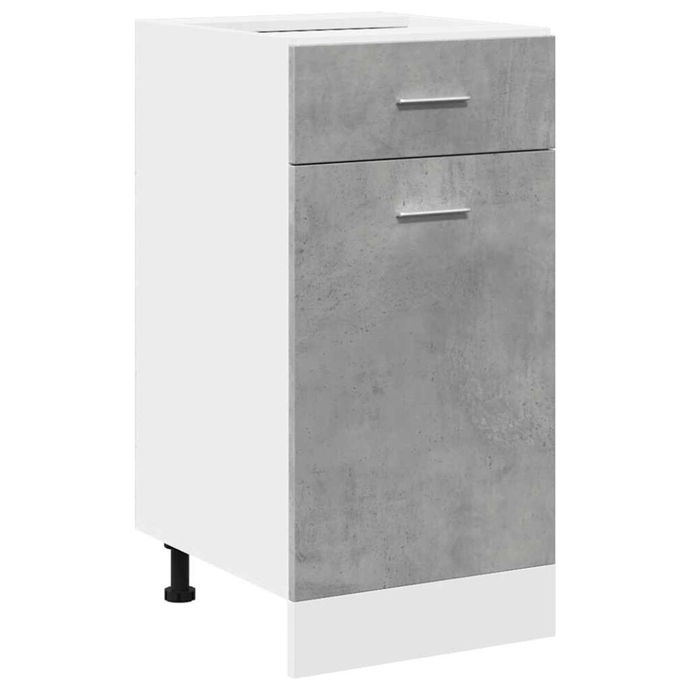 vidaXL Drawer Bottom Cabinet Kitchen Cabinet Concrete Grey Engineered Wood