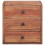 VidaXL vidaXL Bedside Cabinet with 3 Drawers Nightstand Bed Table Solid Mahogany Wood 2