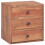 VidaXL vidaXL Bedside Cabinet with 3 Drawers Nightstand Bed Table Solid Mahogany Wood 1