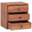 VidaXL vidaXL Bedside Cabinet with 3 Drawers Nightstand Bed Table Solid Mahogany Wood 3