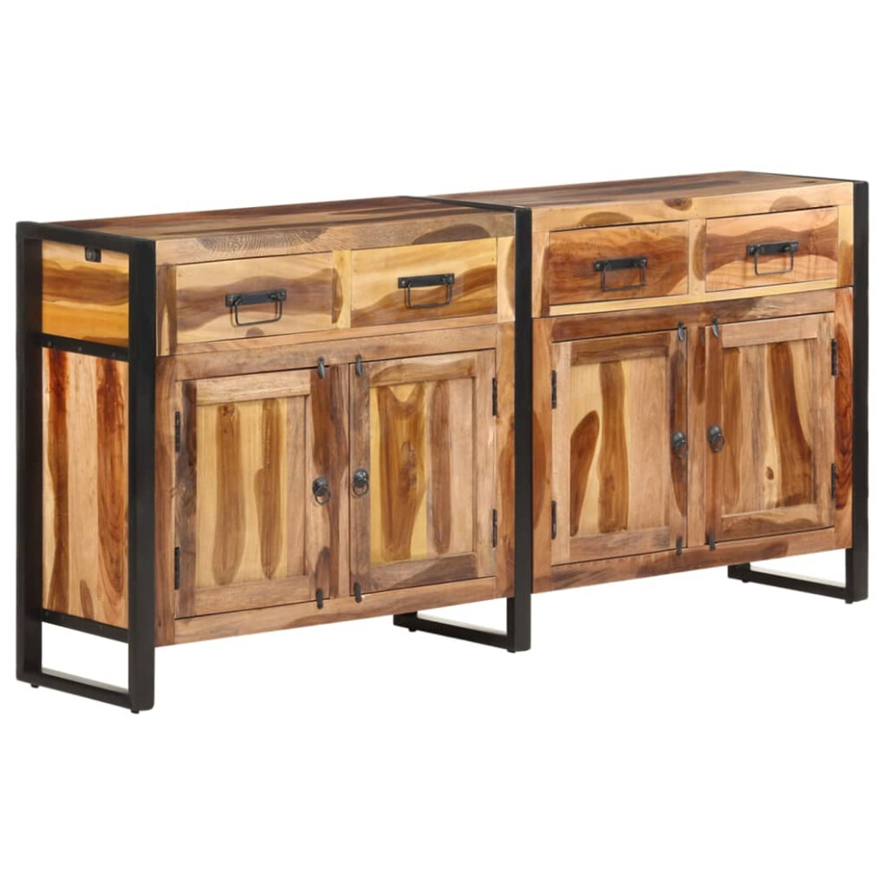 vidaXL Solid Wood Acacia Sideboard with Honey Finish Cabinet Cupboard Wooden