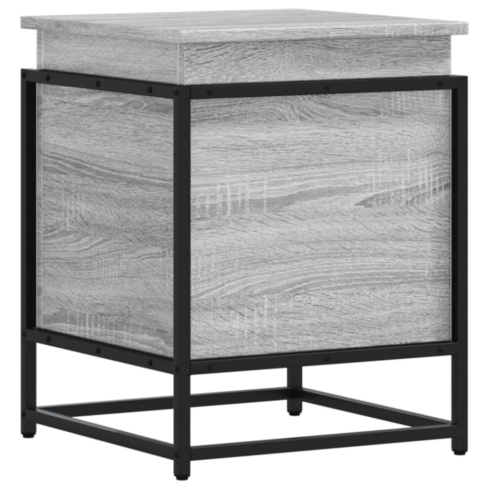 Vidaxl Storage Box With Lid Toy Box Blanket Box Grey Sonoma Engineered Wood