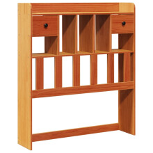 vidaXL Headboard with Storage Bed Headboard Wax Brown 100 cm Solid Wood Pine