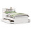 VidaXL vidaXL Bookcase Bed without Mattress White 135x190 cm Double Solid Wood Pine 1